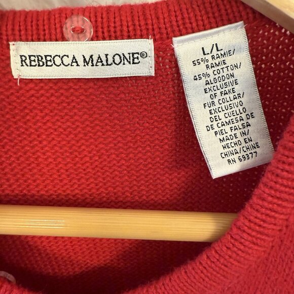 Ugly Holiday Sweater Vest Women L Animal Print Santa Y2K 90s Cheetah Zebra Red - Picture 8 of 9